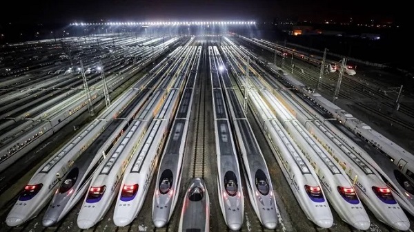 Chinese high-speed trains.